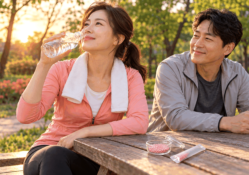 체지방감량한약 상담에 앞서 체성분 기록을 정리해 보는 모습