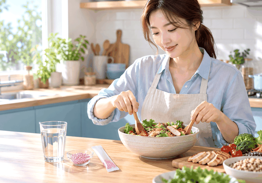 안산체지방감량한약 상담 전 체중과 체지방 수치를 확인하는 장면